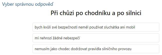 Náhled testu