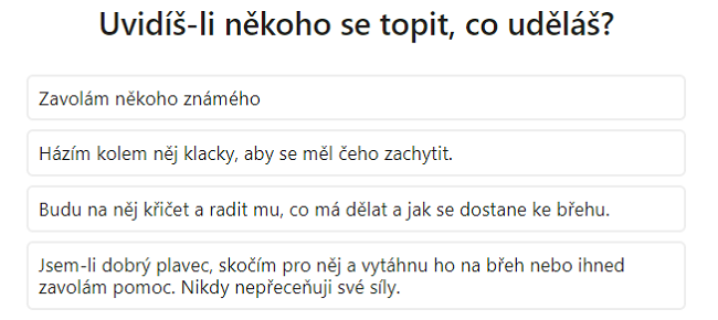 Náhled testu